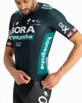 SPORTFUL Rövid ujjú kerékpáros mez - BORA HANSGROHE 2021 - zöld/fekete