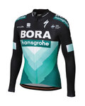 SPORTFUL Hosszú ujjú kerékpáros mez - BORA 2019 WINTER - fekete/zöld