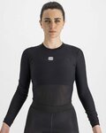 SPORTFUL Hosszú ujjú kerékpáros póló - BODYFIT PRO WOMAN - fekete