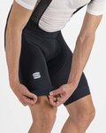 SPORTFUL Rövid kerékpáros nadrág kantárral - BODYFIT PRO LTD - fekete