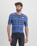 SPORTFUL Rövid ujjú kerékpáros mez - GLITCH BOMBER - kék