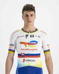 SPORTFUL Rövid ujjú kerékpáros mez - TOTAL ENERGIES 2022 - fehér/sárga/kék/narancssárga