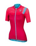 SPORTFUL Rövid ujjú kerékpáros mez - BODYFIT PRO LADY - rózsaszín/türkiz