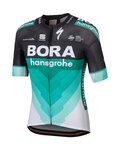 SPORTFUL Rövid ujjú kerékpáros mez - BORA HANSGROHE 2018 - fehér/zöld/fekete