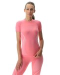 UYN Rövid ujjú kerékpáros póló - EVOLUTYON UW LADY - fehér/rózsaszín