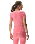 UYN Rövid ujjú kerékpáros póló - EVOLUTYON UW LADY - fehér/rózsaszín