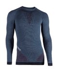 UYN Hosszú ujjú kerékpáros póló - FUSYON MERINO - kék/bordó/fekete