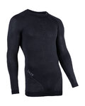 UYN Hosszú ujjú kerékpáros póló - FUSYON MERINO - fekete