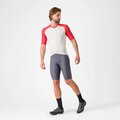 CASTELLI Rövid ujjú kerékpáros mez - UNLIMITED ENDURANCE 3 - elefántcsont/piros