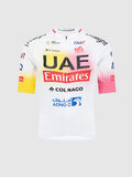 PISSEI Rövid ujjú kerékpáros mez - UAE TEAM EMIRATES REPLICA - GIRO + TOUR 24 - fehér/rózsaszín/sárga