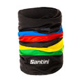 SANTINI Kerékpáros nyakmelegítő - UCI RAINBOW - fekete/szivárványos