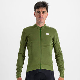 SPORTFUL Hosszú ujjú kerékpáros mez - MONOCROM THERMAL - zöld