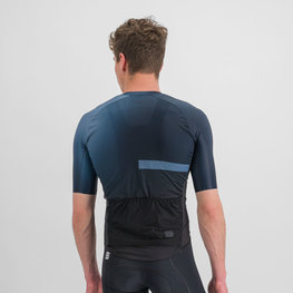 SPORTFUL Rövid ujjú kerékpáros mez - BOMBER - fekete/kék