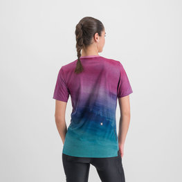 SPORTFUL Rövid ujjú kerékpáros póló - FLOW GIARA - lila/kék