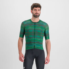 SPORTFUL Rövid ujjú kerékpáros mez - GLITCH BOMBER - zöld