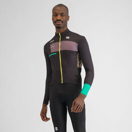 SPORTFUL Hosszú ujjú kerékpáros mez - BREAKOUT SUPERGIARA THERMAL - fekete/zöld