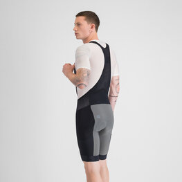 SPORTFUL Rövid kerékpáros nadrág kantárral - SUPERGIARA 2 - szürke/fekete