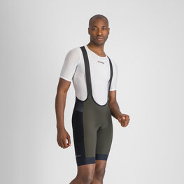 SPORTFUL Rövid kerékpáros nadrág kantárral - SUPERGIARA 2 - zöld/fekete