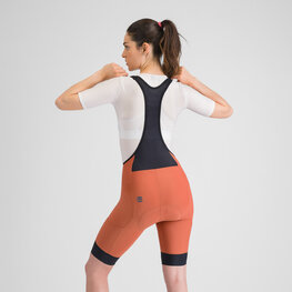 SPORTFUL Rövid kerékpáros nadrág kantárral - GIARA 2 - narancssárga