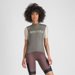 SPORTFUL Rövid ujjú kerékpáros mez - SUPERGIARA LOGO W - szürke/rózsaszín