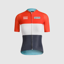 SPORTFUL Rövid ujjú kerékpáros mez - SUPERNOVA HERITAGE W - kék/fehér/piros