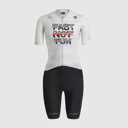SPORTFUL Kerékpáros overall - FAST NOT FUN W - fehér/fekete