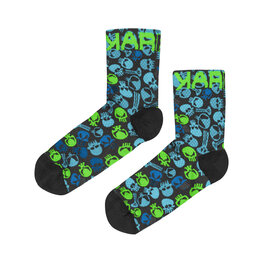 KARPOS Klasszikus kerékpáros zokni - GREEN FIRE - színes/fekete