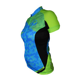 HAVEN Rövid ujjú kerékpáros mez - SINGLETRAIL WOMEN - kék/zöld