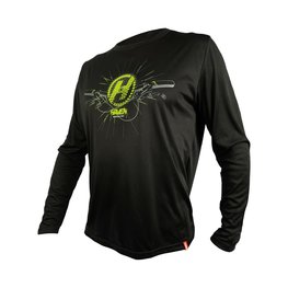 HAVEN Hosszú ujjú kerékpáros mez nyári - NAVAHO II LONG - fekete/zöld