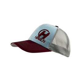 HAVEN Kerékpáros sapka - TRUCKER - szürke/piros