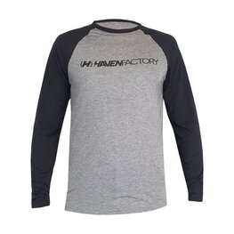 HAVEN Hosszú ujjú kerékpáros mez nyári - FACTORY TRAIL - fekete/szürke