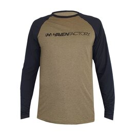 HAVEN Hosszú ujjú kerékpáros mez nyári - FACTORY TRAIL - fekete/barna