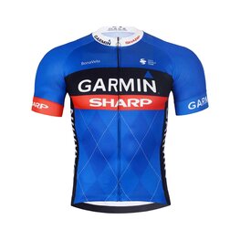 BONAVELO Rövid ujjú kerékpáros mez - GARMIN SHARP - kék/fekete