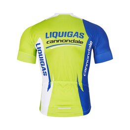 BONAVELO Rövid ujjú kerékpáros mez - LIQUIGAS CANNONDALE - kék/zöld/fehér