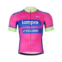 BONAVELO Rövid ujjú kerékpáros mez - LAMPRE - rózsaszín/kék