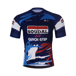 BONAVELO Rövid ujjú kerékpáros mez - SOUDAL-QUICKSTEP 2025 - kék/fehér