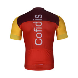 BONAVELO Rövid ujjú kerékpáros mez - COFIDIS 2025 - piros/sárga