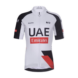 BONAVELO Rövid ujjú kerékpáros mez - UAE KID 2026 - fehér/fekete/piros