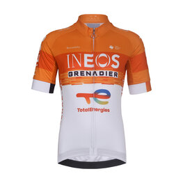 BONAVELO Rövid ujjú kerékpáros mez - INEOS GRENADIERS KID 2026 - fehér/narancssárga
