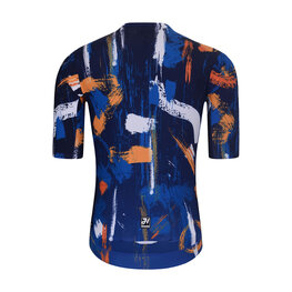 HOLOKOLO Rövid ujjú kerékpáros mez - STROKES - narancssárga/kék