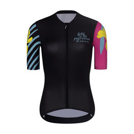 RIVANELLE Rövid ujjú kerékpáros mez - MEDITATION - fekete/rózsaszín