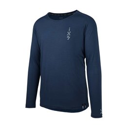 IXS Hosszú ujjú kerékpáros mez nyári - FLOW MERINO LS - kék