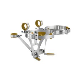 ELITE Kerékpáros üvegtartó kosár - VINTAGE DOUBLE - ezüst