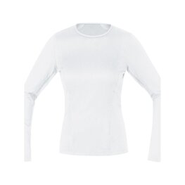 GORE Hosszú ujjú kerékpáros póló - BASE LAYER - fehér