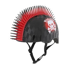 BELL Kerékpáros sisak - SKULL HAWK - fekete/piros