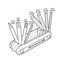 BLACKBURN Kerékpáros szerszámok - GRID 8 - fekete