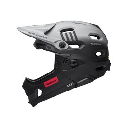 BELL Kerékpáros sisak - SUPER DH - szürke/fekete