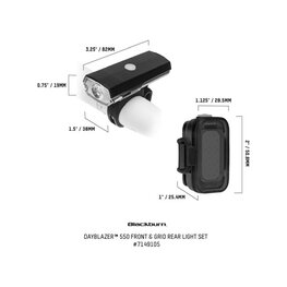 BLACKBURN lámpa készlet - Blackburn DAYVLAZER 550 + GRID REAR (set) USB-C