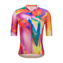 SANTINI Rövid ujjú kerékpáros mez - UNICO - piros/sárga/narancssárga
