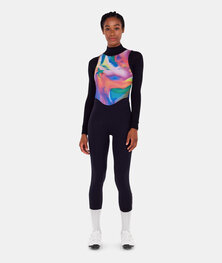 SANTINI Hosszú kerékpáros nadrág kantárral - UNICO - fekete